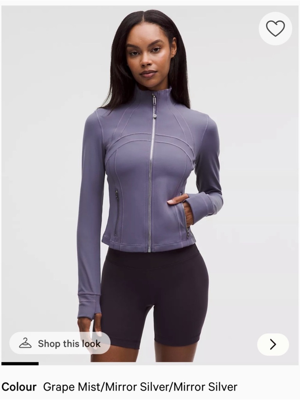 SOLD OUT Lululemon define nulu jacket Grape Mist Size 8